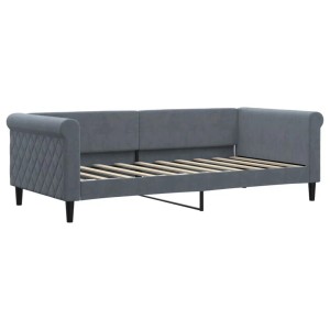 vidaXL Tagesbett Dunkelgrau 90x190 cm Samt 354258