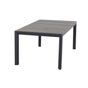 Rechteckiger Siena Garden Gartentisch Talina, washed grau, 100x180 cm, mit Aluminiumrahmen und Keramikplatte.