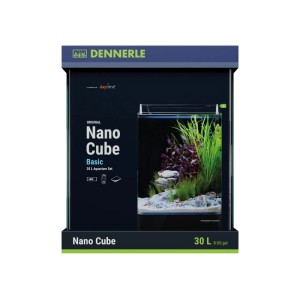 Dennerle Nano Cube Basic 30 l Aquarium Set mit LED-Beleuchtung und Filter. Ideal für Aquascaping.