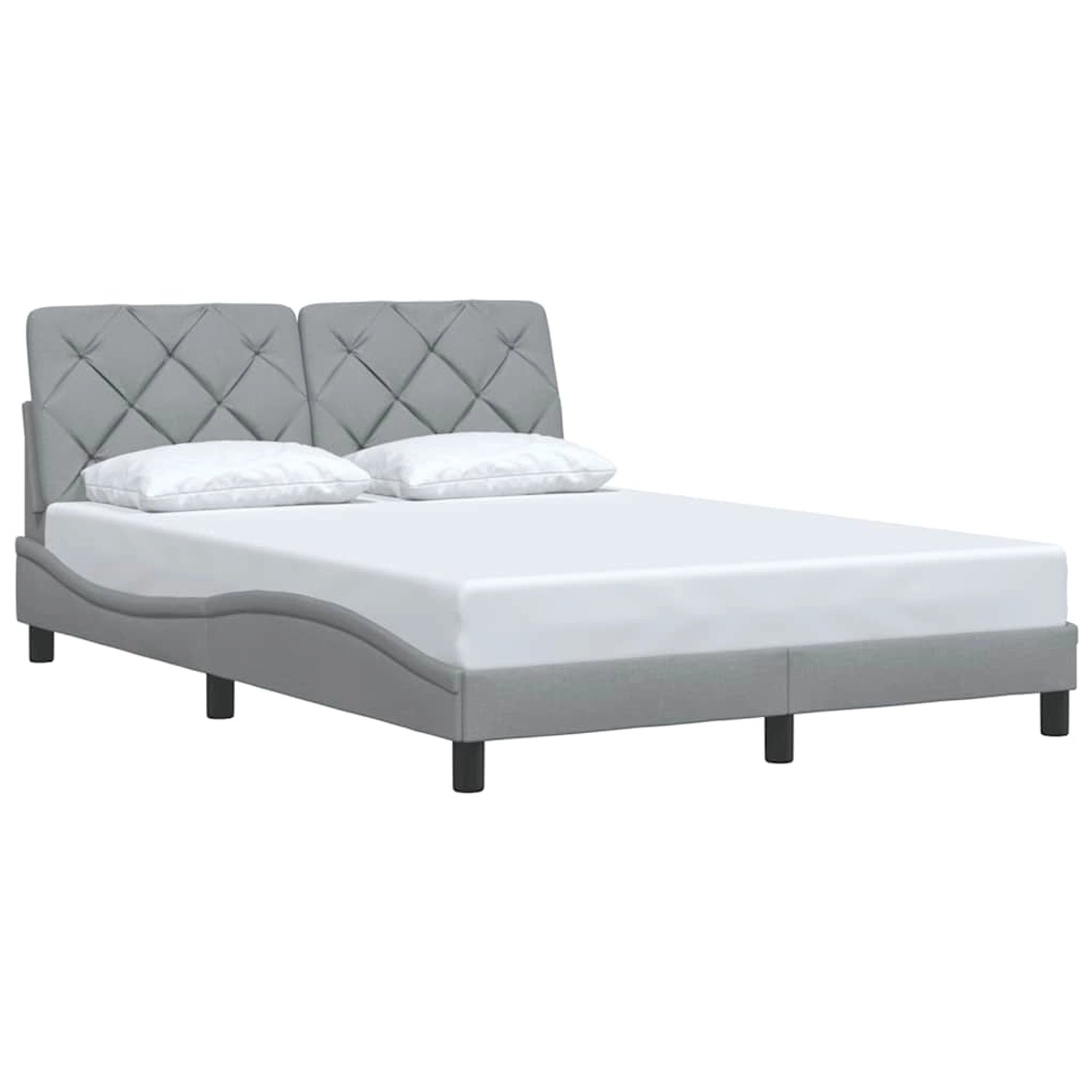 vidaXL Bettgestell ohne Matratze Hellgrau 140x190 cm Stoff 3310594 günstig online kaufen