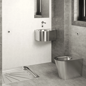 Delabie TEMPOMATIC G1B WC-Druckspüler Hinterwandmontage 160 mm 230/12 V