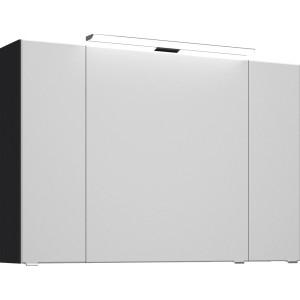 Pelipal Trentino Spiegelschrank, anthrazit, 105 cm breit, mit Aufsatzleuchte. Badezimmermöbel.