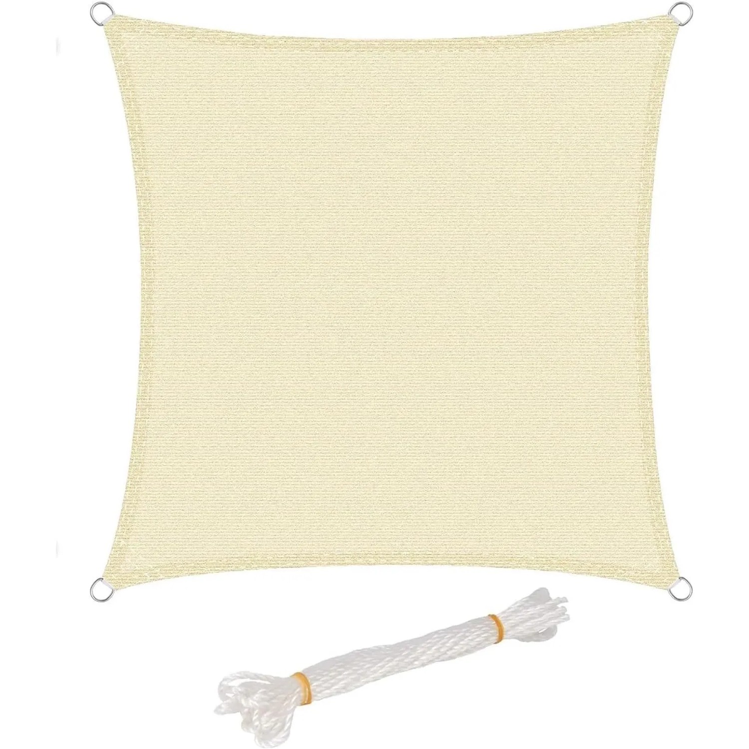 WOLTU Sonnensegel Sonnenschutz HDPE Windschutz UV Schutz Creme 4x6 m