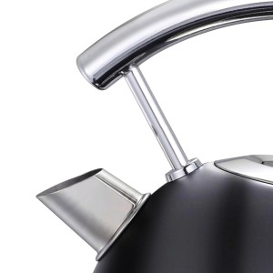 Insido Wasserkocher Retro aus Edelstahl in Schwarz