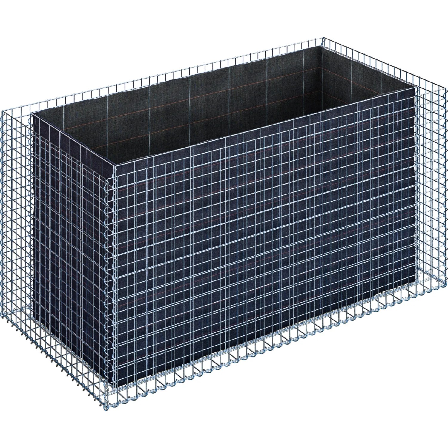 Gabiona Gabionen-Hochbeet eckig 100 x 200 x 100 cm Maschenw 5 x 5 cm Wand 10 cm