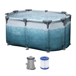 Bestway Eisbad Glacial Dip mit Filterpumpe Oval 150 cm x 90 cm x 65 cm