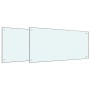 vidaXL Küchenrückwand 2 pcs Weiß 100 x 50 cm Gehärtetes Glas 3415423