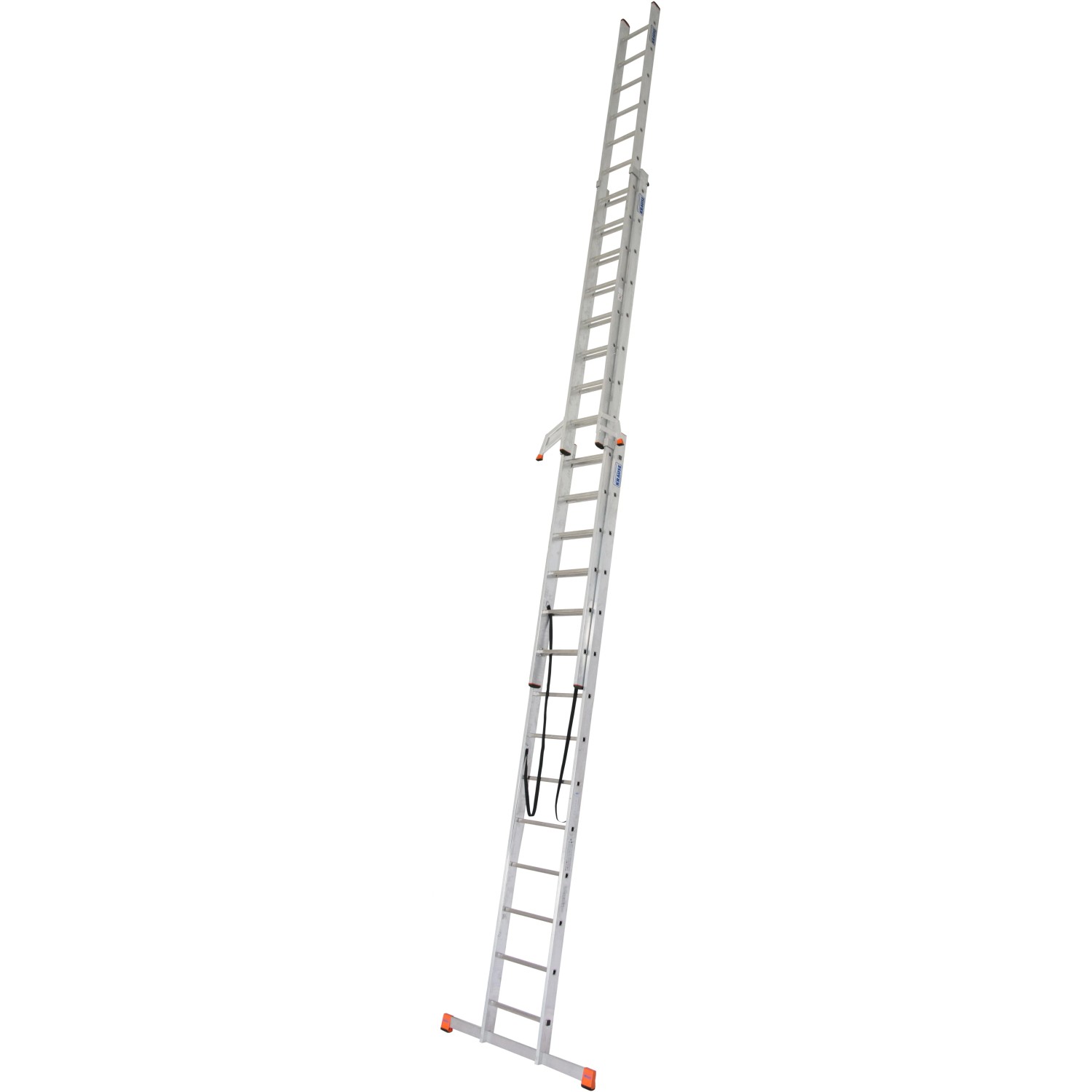 Krause Tribilo Vielzweckleiter 3x14 Sprossen, aus Aluminium, als Anlege-, Schiebe- und Stehleiter nutzbar.