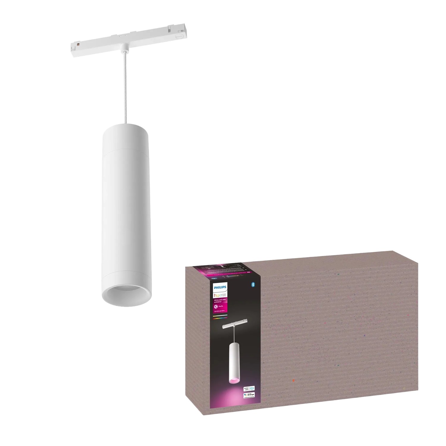 Philips Hue LED-Pendelleuchte Perifo Schienensystem-Erweiterung Weiß