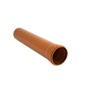 Braunes Marley Kanalgrundrohr DN 160, 2 m lang, für Abwasserleitungen.