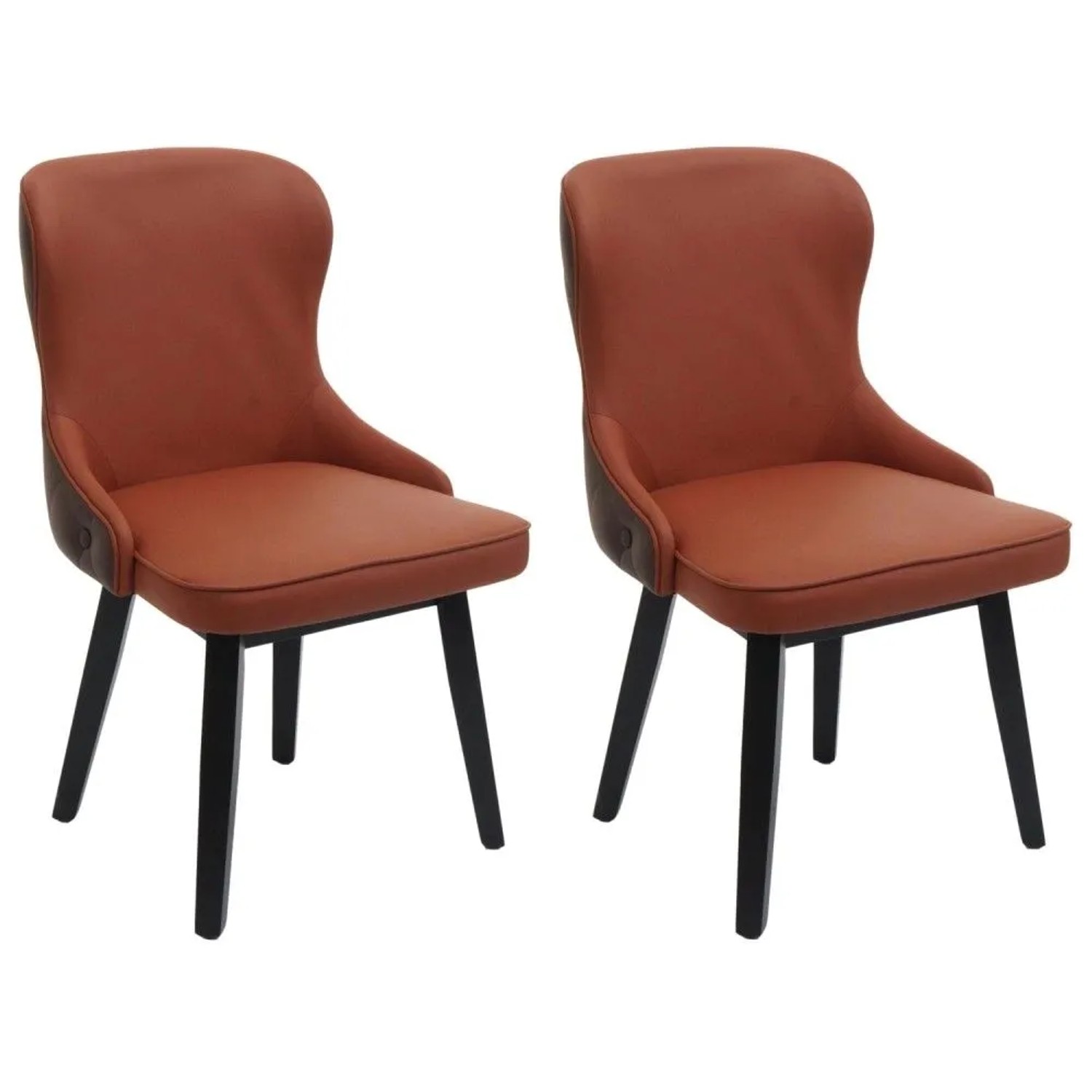 MCW Esszimmerstuhl M60 2er-Set Terracotta-Braun