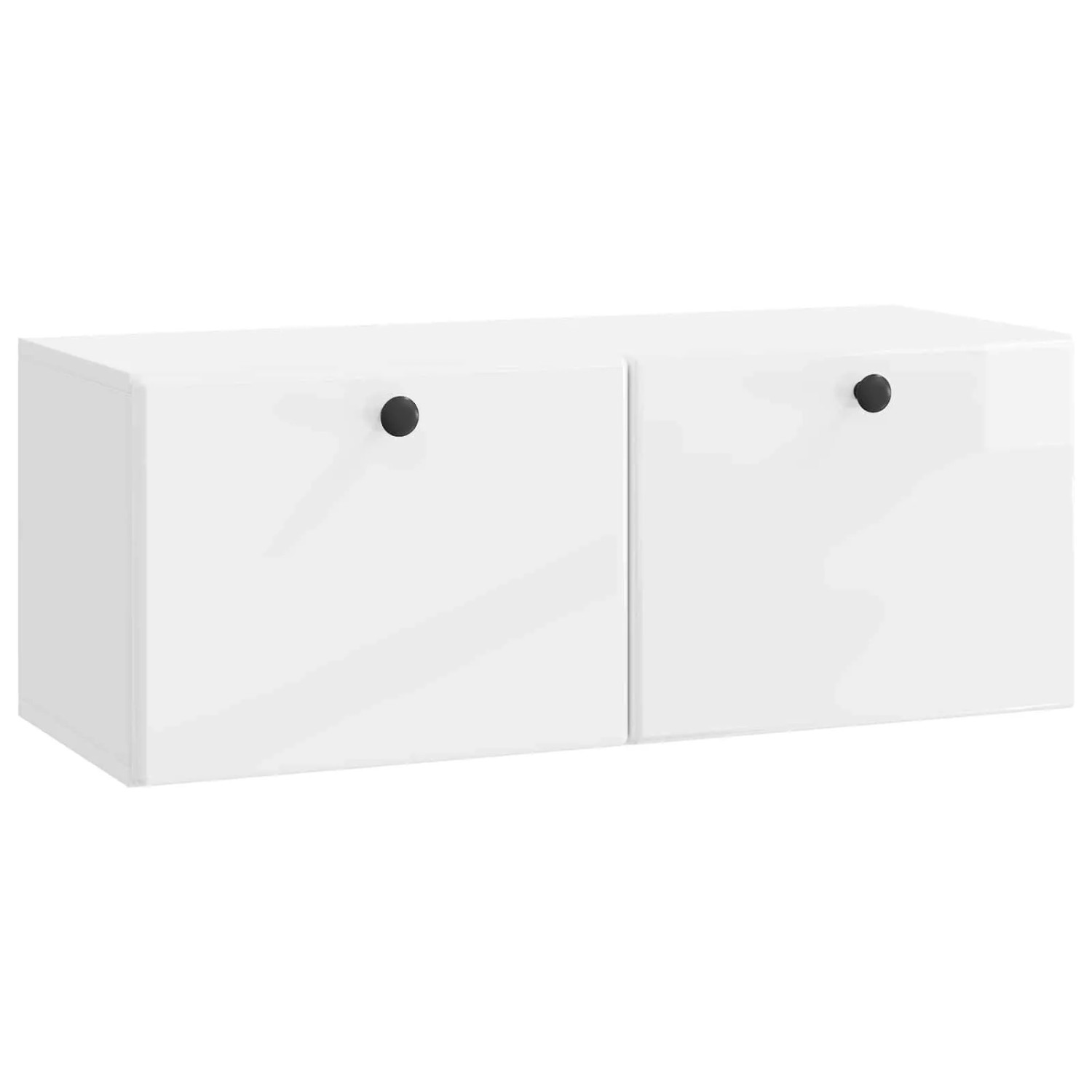 vidaXL Wandmontierter TV-Schrank Hochglanz Weiß 78,5 x 31 x 30 cm 899229