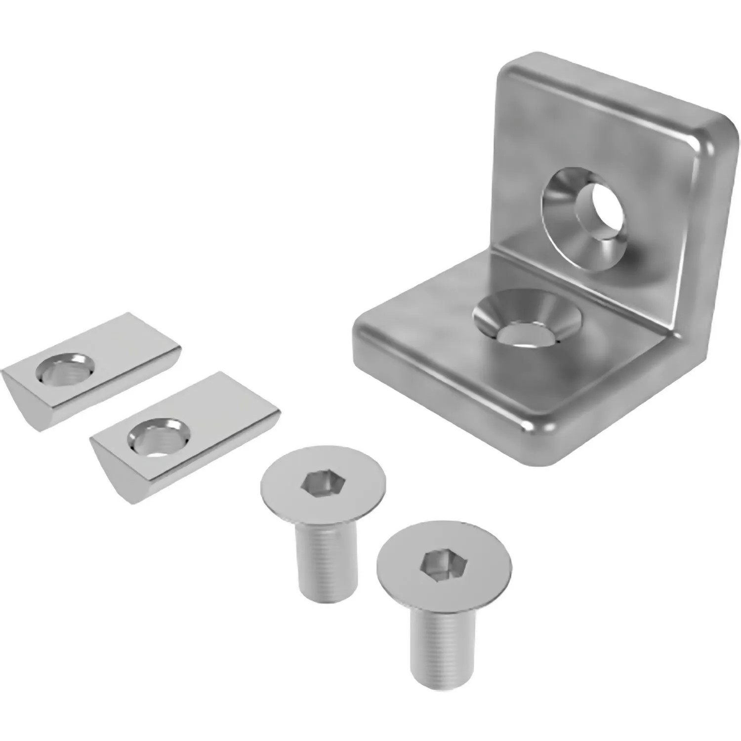 Fath Verbindungswinkel Item System 40x40x40mm Nut 8 mit Nutensteinen & Schrauben