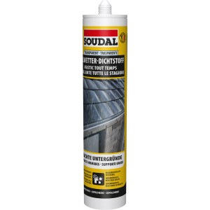 Soudal Allwetterdicht Transparent, Acryl Dichtstoff für dauerelastische Abdichtungen.