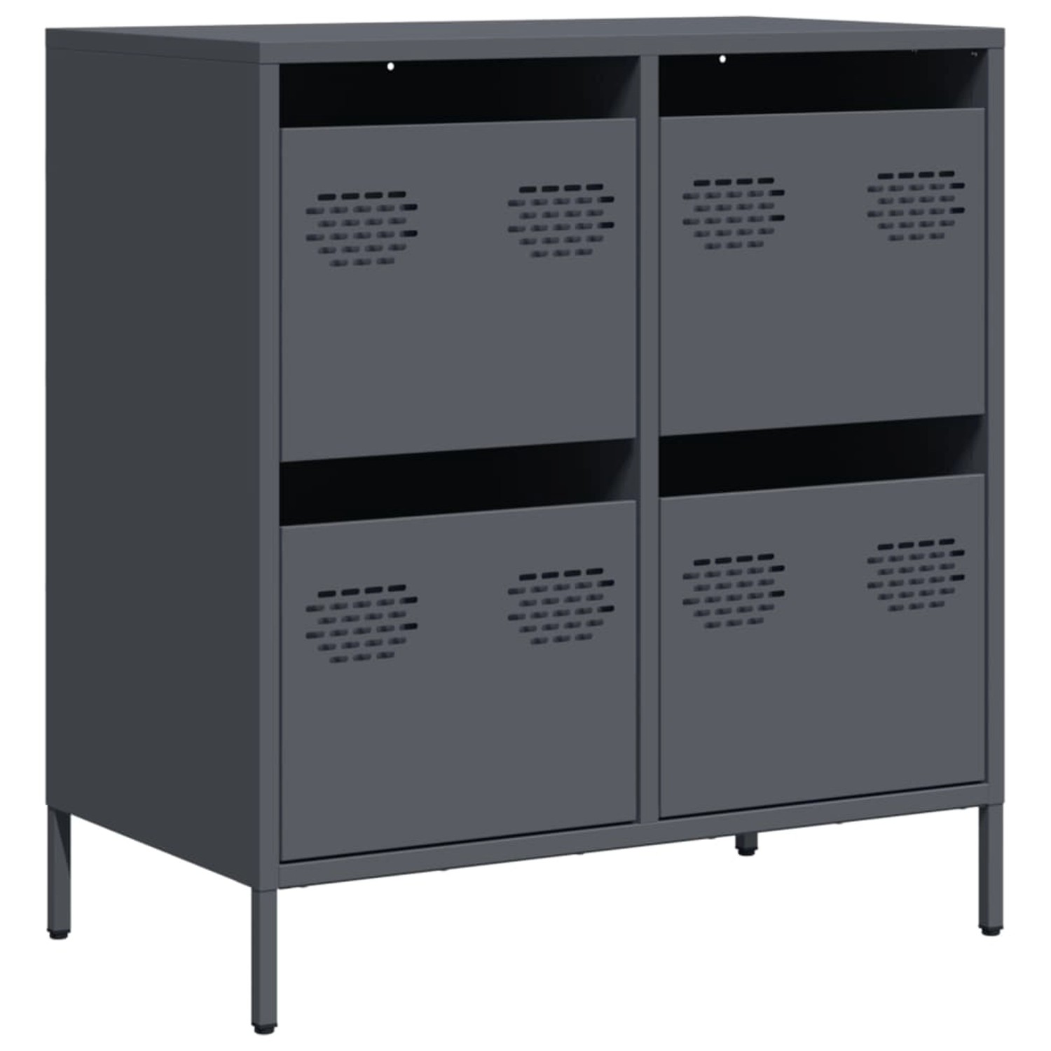 vidaXL Sideboard Anthrazit 68x39x73,5 cm Kaltgewalzter Stahl 851258 günstig online kaufen