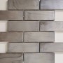 Mosaikmatte Cadiz Brick in Grau, Keramik, 30x30 cm für Wandgestaltung.