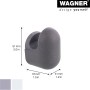 Wagner Wandhaken-Set Pill WH 0411, schiefergrau/lichtgrau, 4 Stück. Wandhaken aus Bio-Kunststoff.