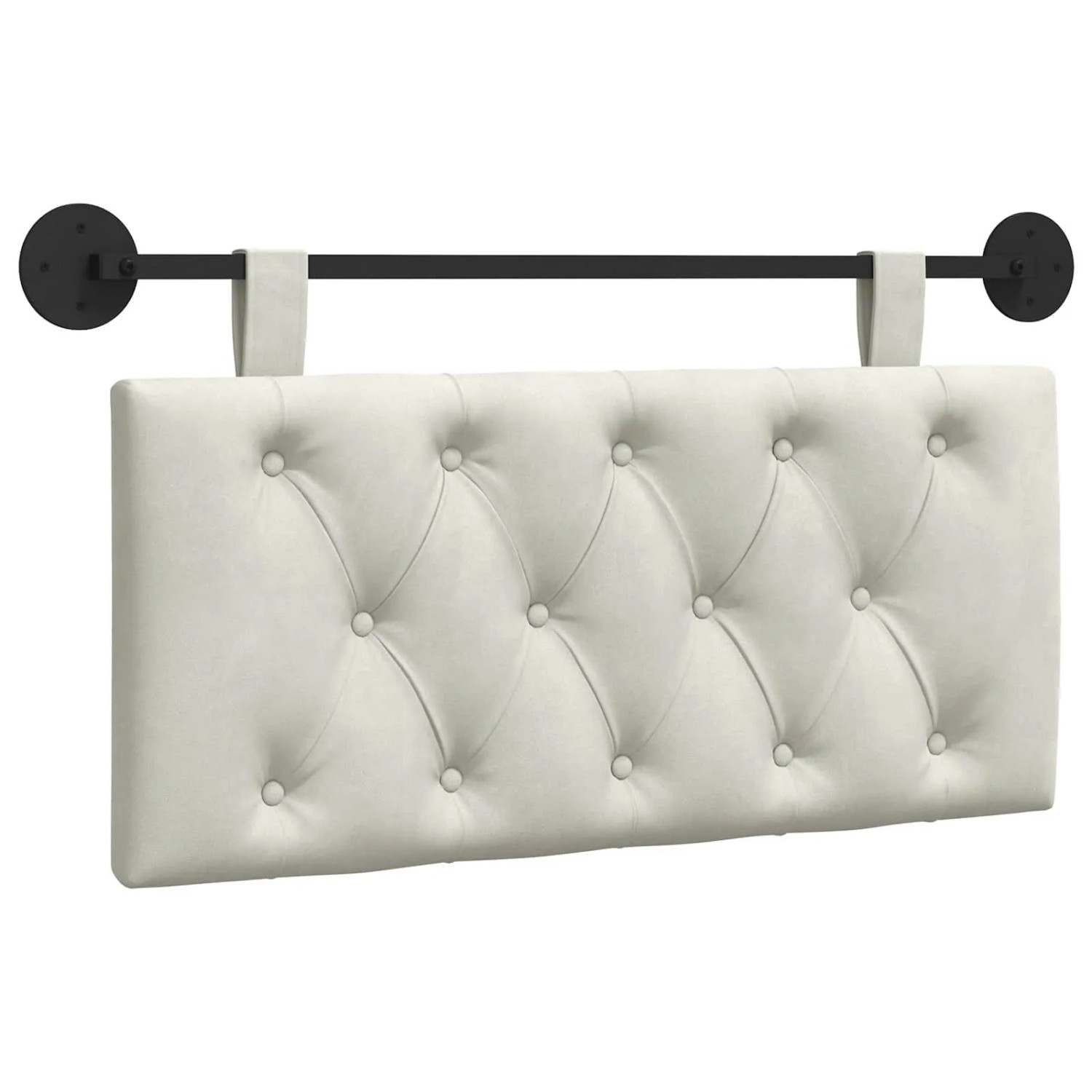 vidaXL Hängevorderseite Wandmontiert Creme 100 x 55 x 7 cm Samt 42032061