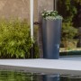 Garantia Regenwasserbehälter Stone 2in1 Lava (210 l) mit Pflanzschale und Wasserhahn.