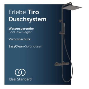 Ideal Standard Tiro Duschsystem Schwarz Matt