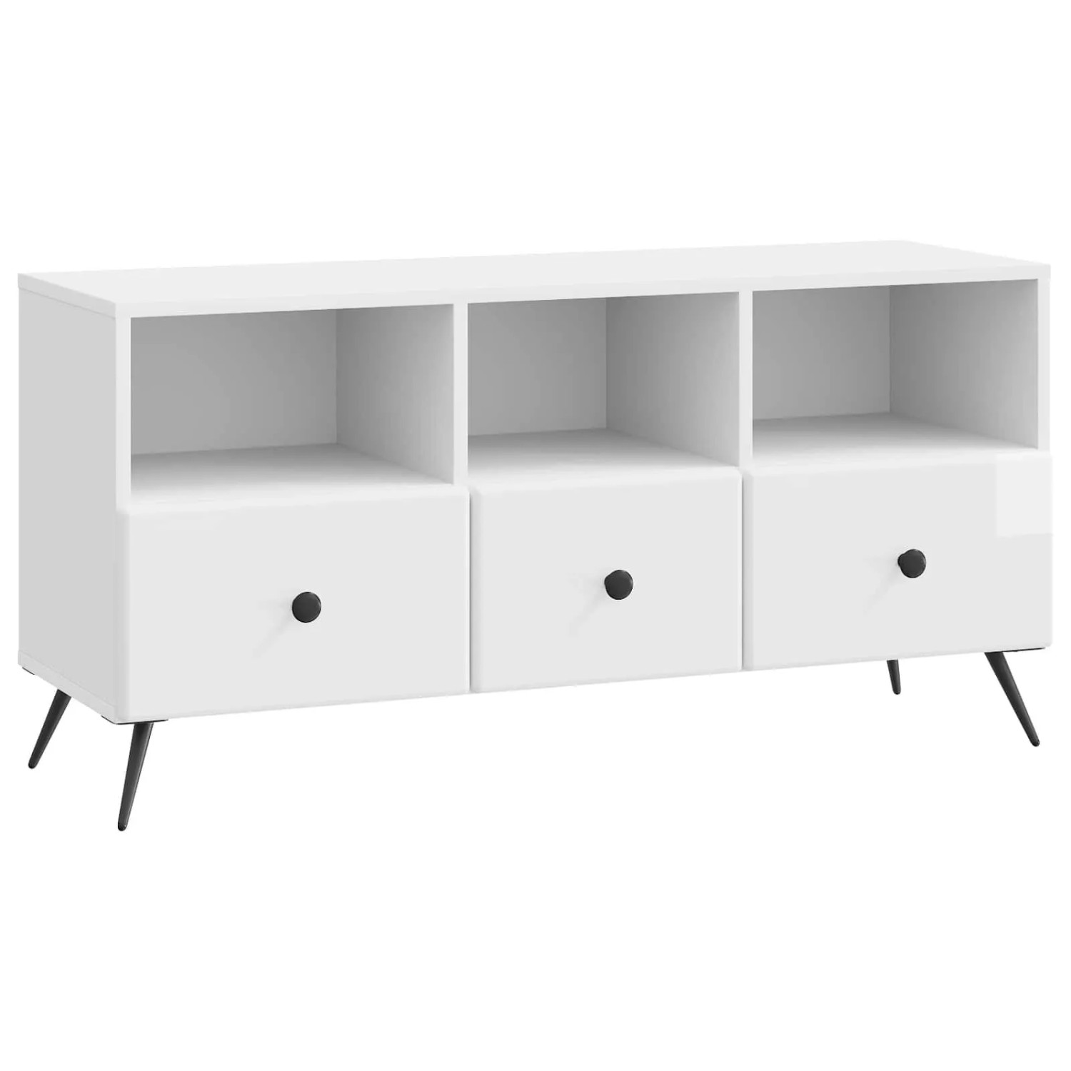vidaXL TV-Schränk Hochglanz Weiß 102 x 34,5 x 50 cm Holzwerkstoff 895599