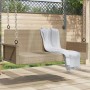 Beige furnicato Hängebank aus Poly Rattan, ideal zum Entspannen im Garten. Schaukelbank mit Kettenaufhängung.