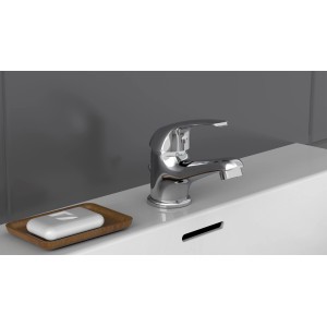 Einhebelmischer Athos Plus Chrom für Waschbecken im Bad.