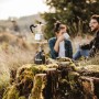 Enders Kartuschen-Gaskocher Olymp mit Espressokocher beim Camping.