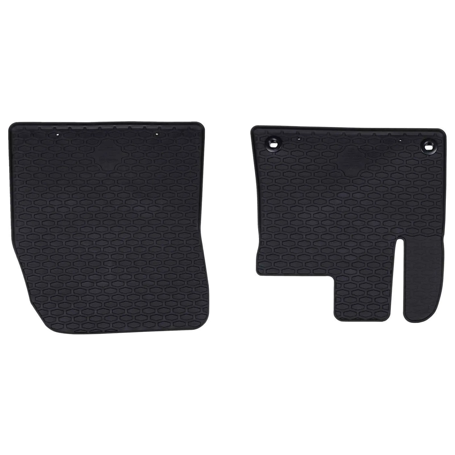 vidaXL Autofußmatte 2-Tlg Schwarz Gummi 42029121