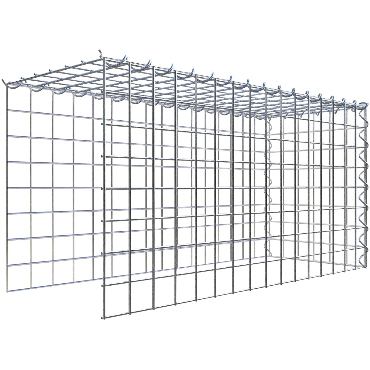 Gabiona Gabione-Anbaukorb Typ 4 40 x 80 x 30 cm Maschenw 5 x 5 cm