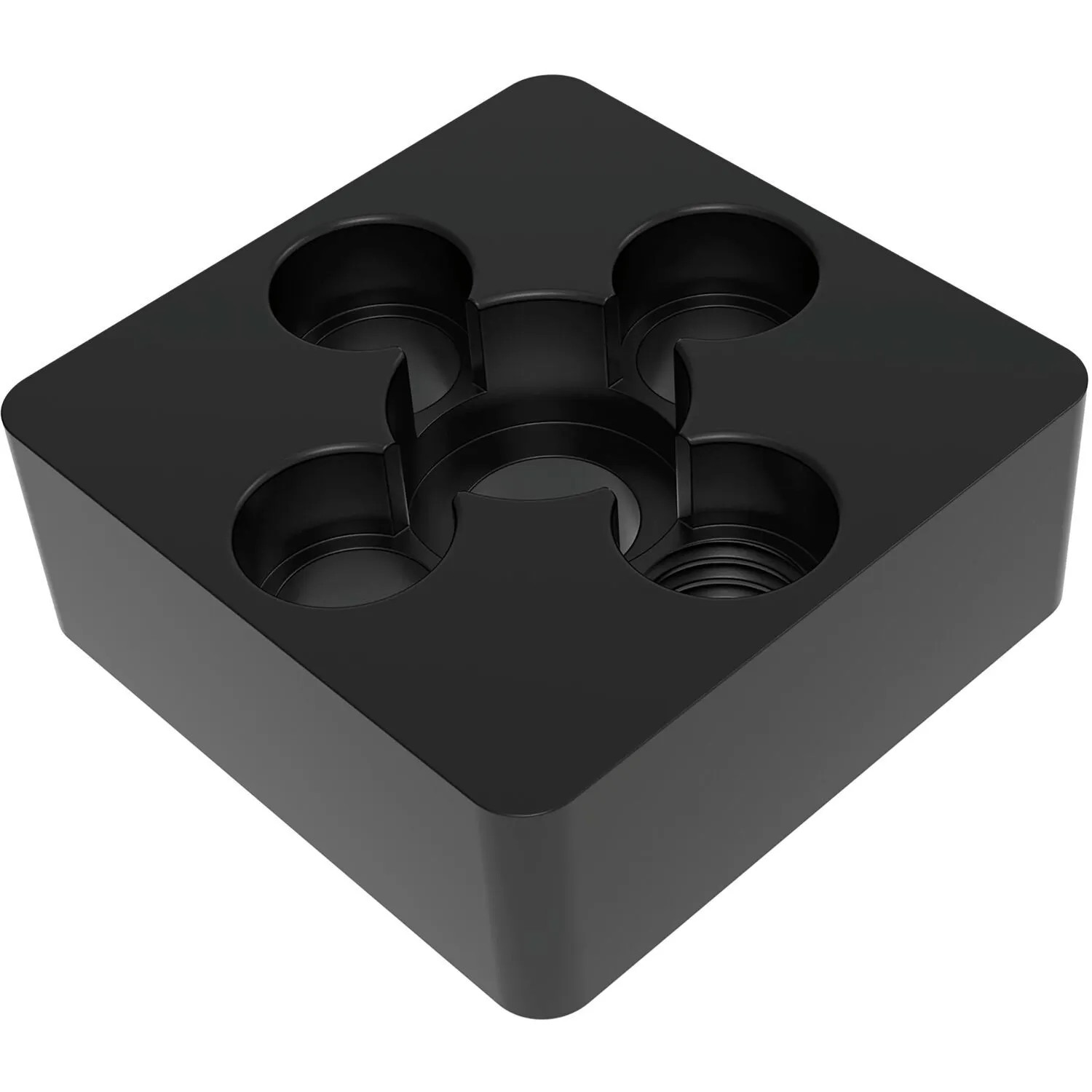 Fath Fußplatte Verschraubbar Item System M10 für Aluprofil 40x40 mm Schwarz