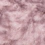 Altrosa Shaggy Hochflorteppich aus Polyester. Nahaufnahme der weichen, flauschigen Textur.