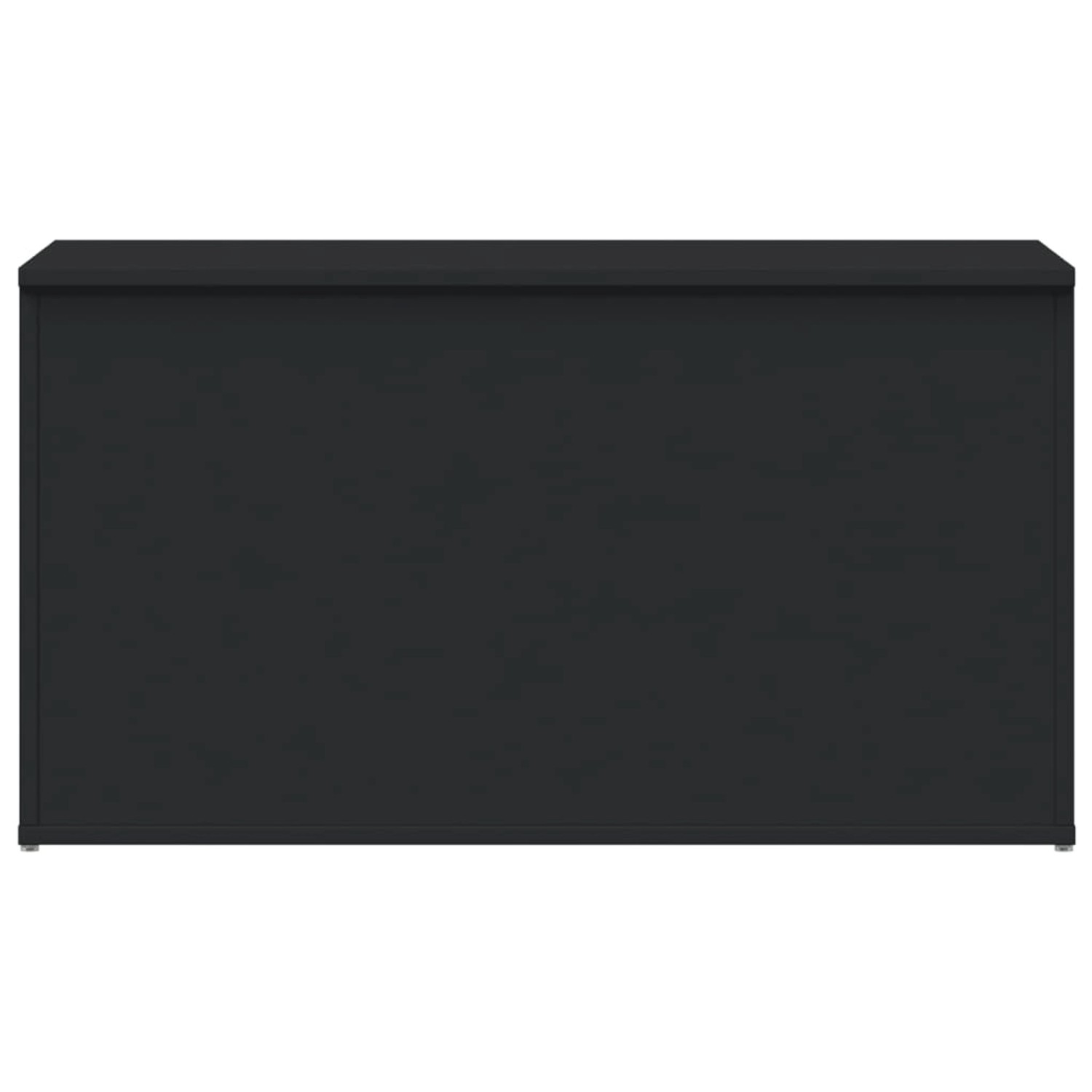 Schwarze vidaXL Aufbewahrungstruhe (84x42x46 cm) aus Holzwerkstoff. Möbel zur Aufbewahrung.