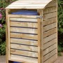 T & J Mülltonnenbox Henri für eine Tonne, aus imprägniertem Holz. Mülltonnenverkleidung mit Flügeltür und Dach.