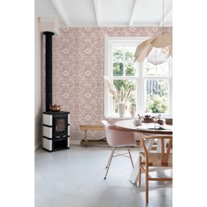 ESTAhome Tapete Orientalisches Kelim Patchwork Helllila 50 X 900 Cm 131363