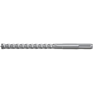 Fischer Hammerbohrer Quattric II SDS-Plus. Silberner Bohrer mit Wendel für Beton, Ziegel, Kalksandstein.