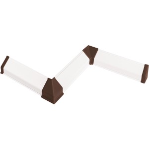 Kaindl Zubehörset für Wandabschlussleiste in Schokobraun, bestehend aus Innenecken, Außenecke und Endkappen.