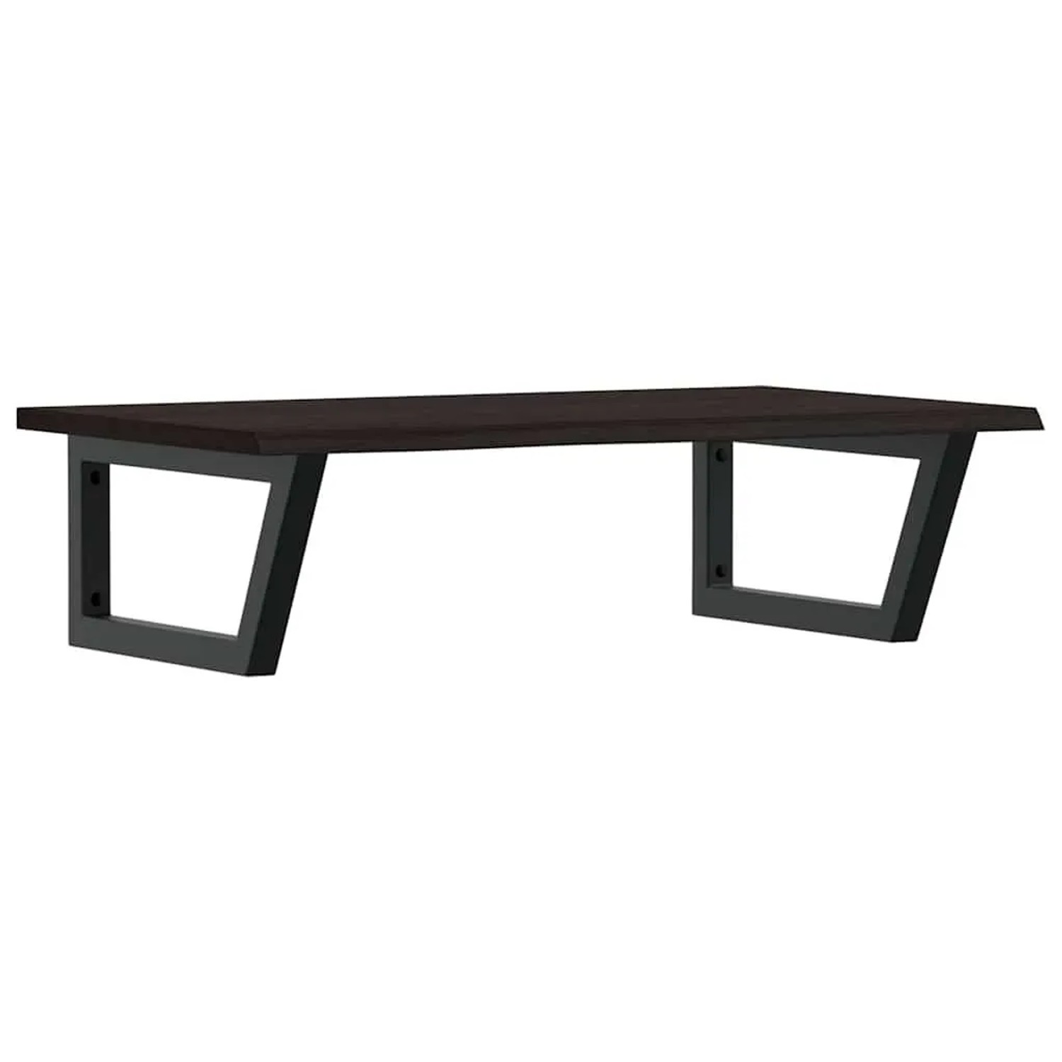 vidaXL Waschtischplatte mit Halterung Stahl und Massivholz Eiche 3302623