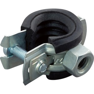 Schallschutzrohrschelle, 12-14 mm, verzinkt mit Gummieinlage, 10er-Set zur Rohrbefestigung.