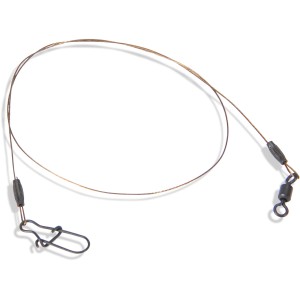 Westline Stahlvorfach Spinn 30cm, 9kg Tragkraft, mit Wirbel und Karabiner, 2 Stück.