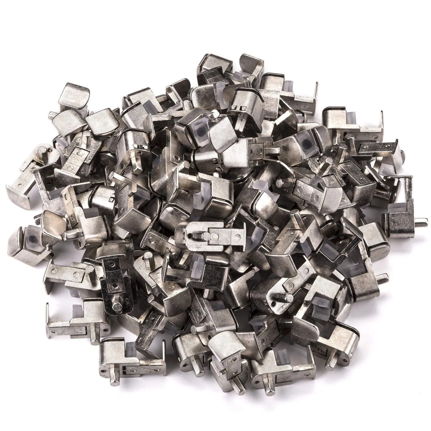 SOTECH 100 x Glasbodenträger E420x Edelstahloptik Matt