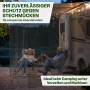 Schwarzes Moskitonetz DELUXE XL (300x300x250cm) von TTL GARDEN zum Schutz vor Insekten beim Camping.