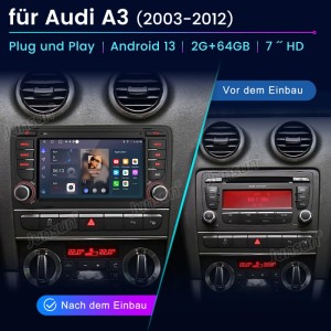 Junsun Autoradio Für Audi A3 S3 8P RS3 2003-2012