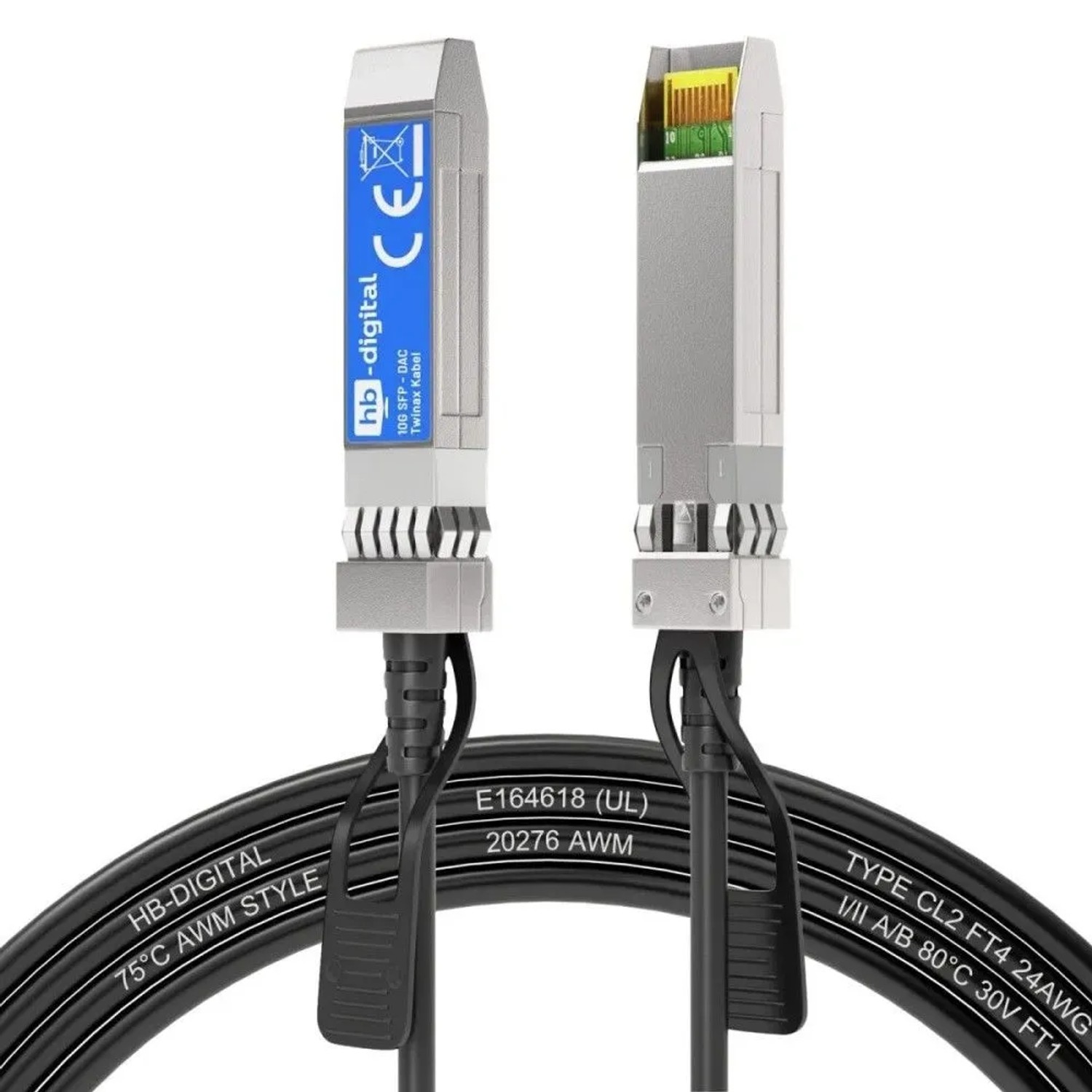 hb-digital DAC Kabel 7m SFP+ Direct Attach 10G Passives Twinax Kupferkabel