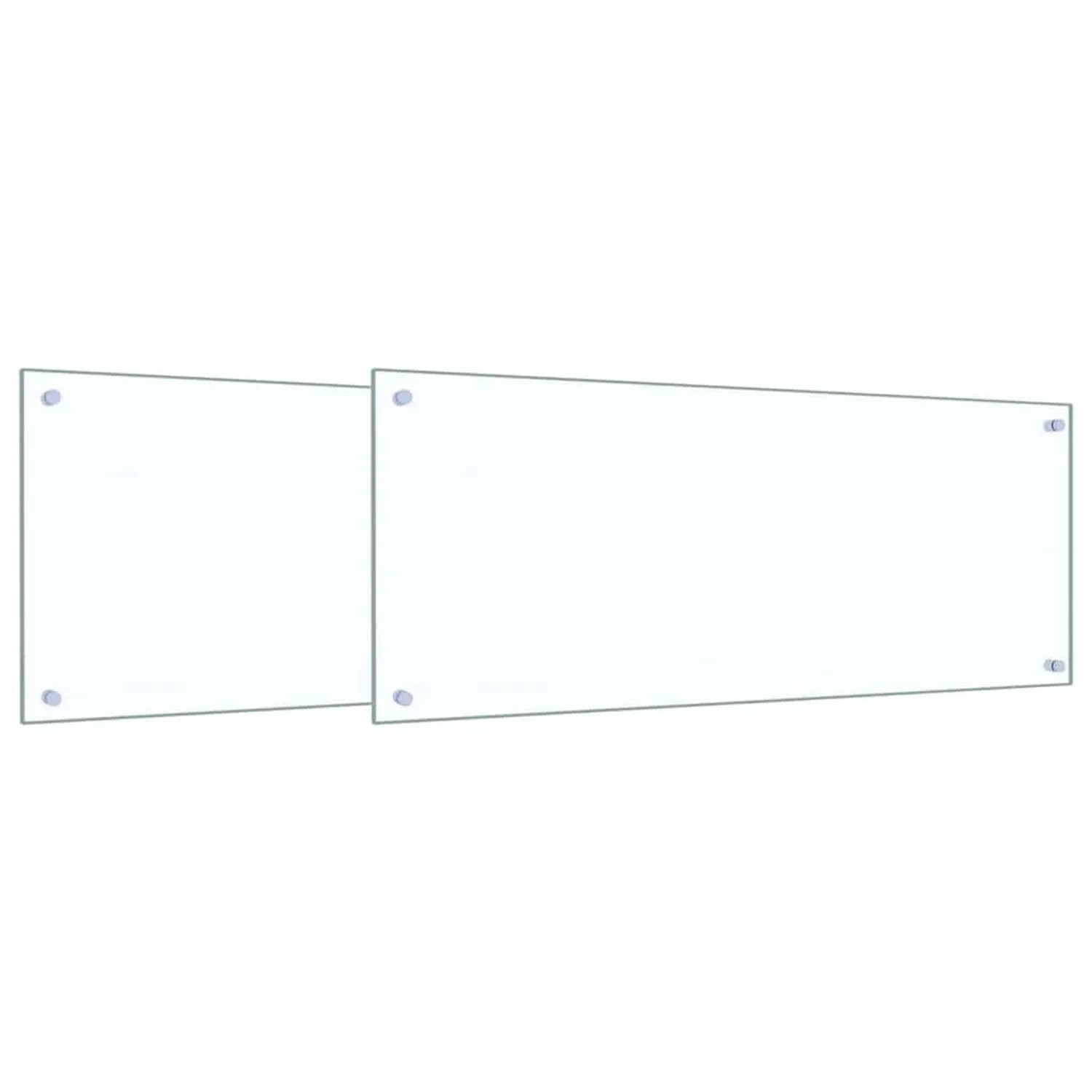 vidaXL Küchenrückwand 2 Stk Transparent 100 x 40 cm Gehärtetes Glas 3415431