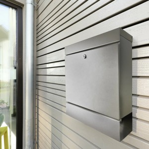 Burg-Wächter Briefkasten Seattle aus Edelstahl mit Zeitungsbox.