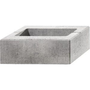 Grauer Kann Lindeza Mauerstein Normalstein (40x20x15cm) für Gartenmauern.