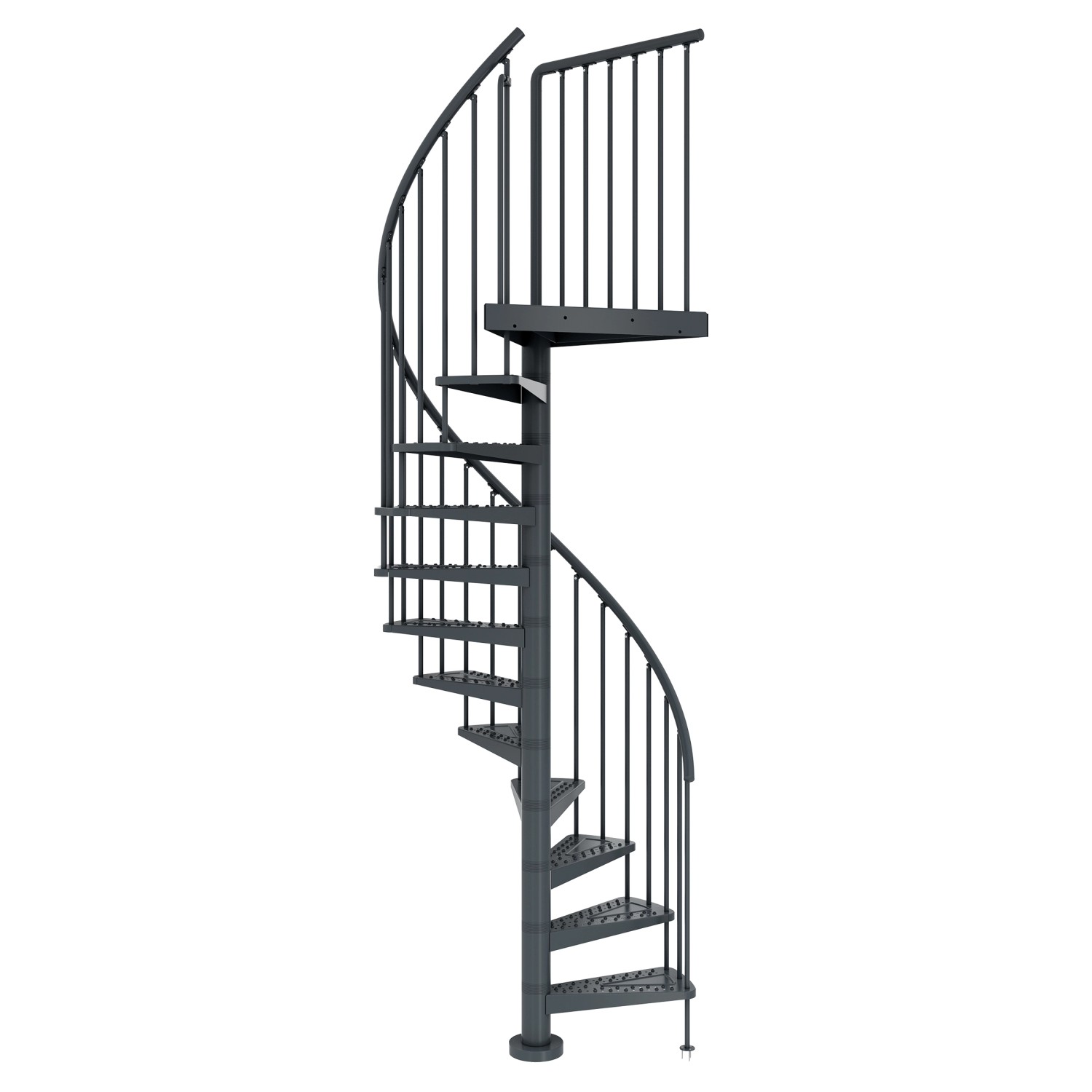 Dolle Außenspindeltreppe Gardenspin Ø 125 cm Anthrazit mit 14 Stufen günstig online kaufen