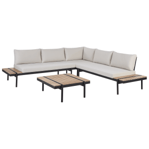 Beliani Lounge Set BELLARIVA Cremeweiß