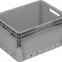 Graue Eurobox-System Box (40x30x22cm) mit Vollwand. Aufbewahrungsbox für Lagerung und Transport.
